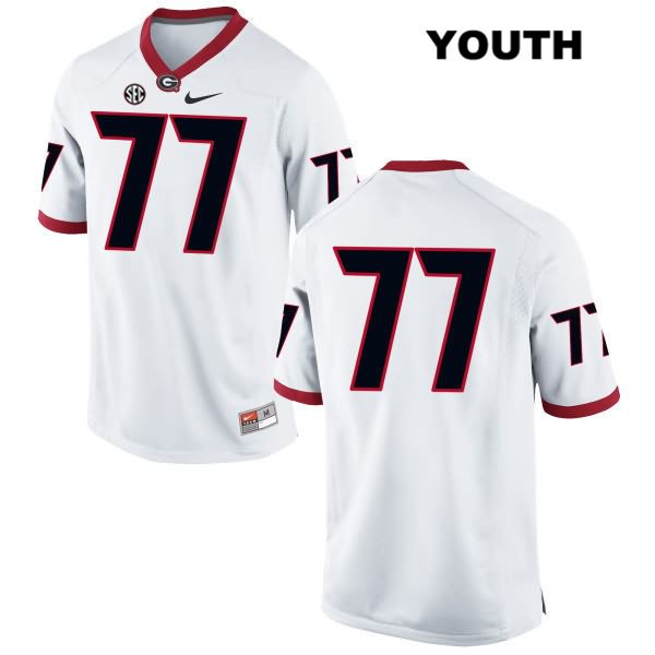 Georgia Bulldogs Youth Isaiah Wynn #77 NCAA No Name Authentic White Nike Stitched College Football Jersey SJQ1456JV